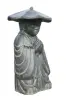  Product image 3 of the product “Standing monk with hat, 60cm high, cast stone, handcrafted & colored ”